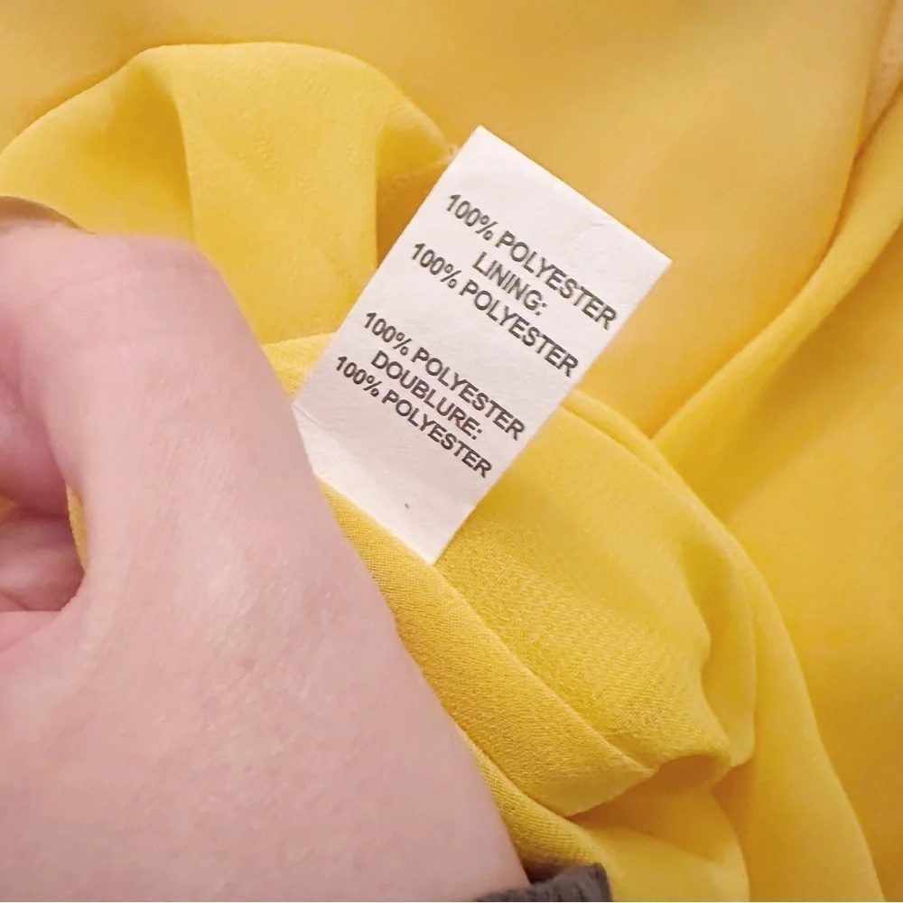 Ramy Brook Satin Draped Maxi Dress Canary Yellow